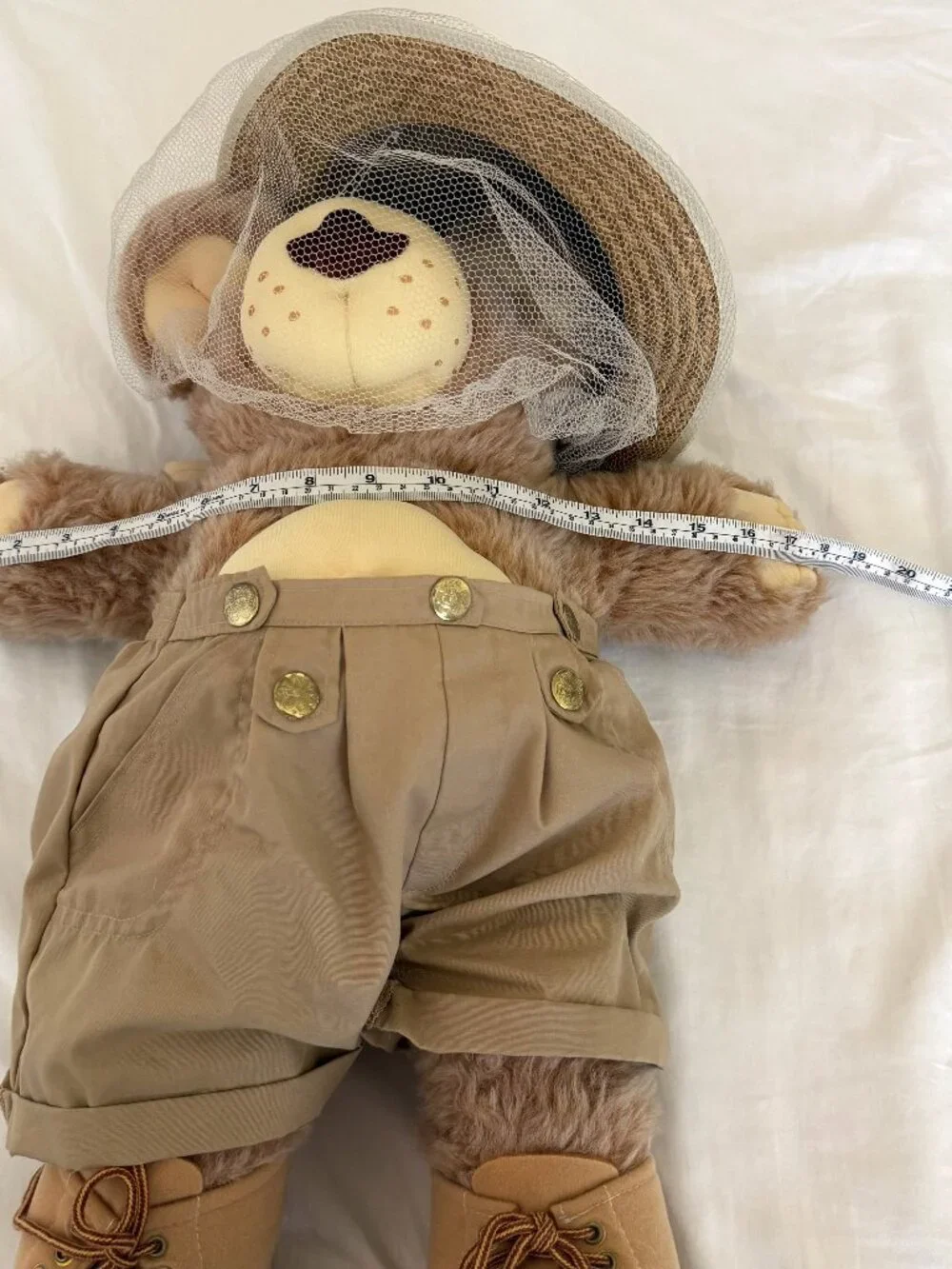 Vintage Furskins Bear Boone Beekeeper Xavier Roberts Plush 22
